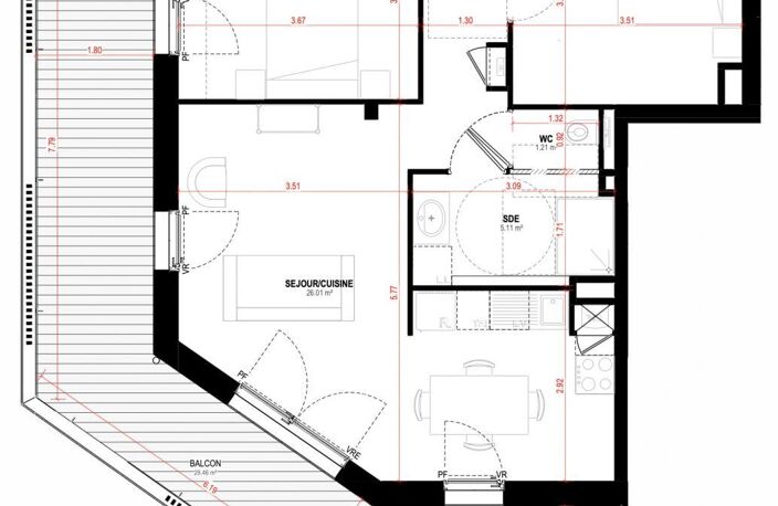 Vente Appartement 3 pièces — photo 3