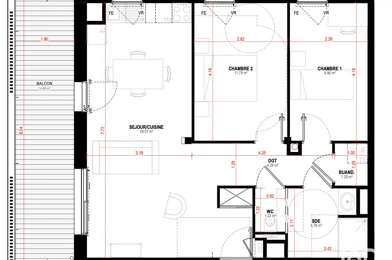 Appartement 3 pièces 263000 €