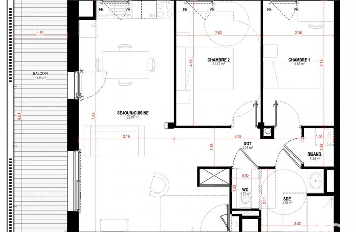 Vente Appartement 3 pièces — photo 3