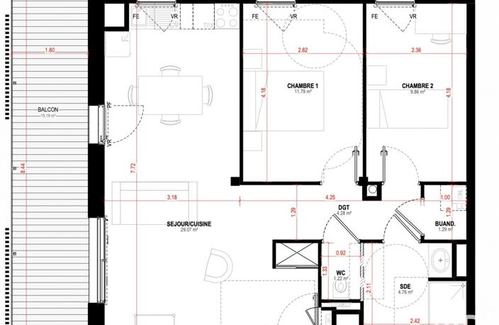 Vente Appartement 3 pièces — photo 3
