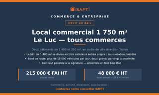 Commerce  1750 m² à vendre à Le Luc (83340)