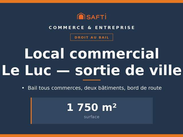 Droit au bail 1 750 m², Le Luc, tous commerces — photo du bien