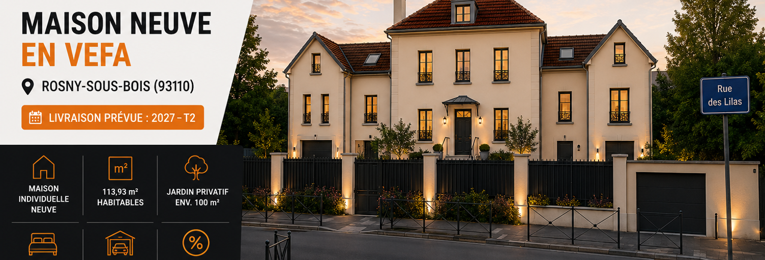 Maison 4 Pièces 114 m² à vendre à Rosny-sous-Bois (93110)