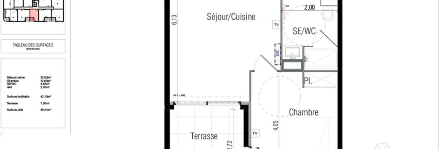 Appartement 2 Pièces 49 m² à louer à Béziers (34500)