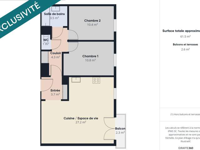 T3, parfait état, lumineux, balcon et double box à Villejuif — photo du bien