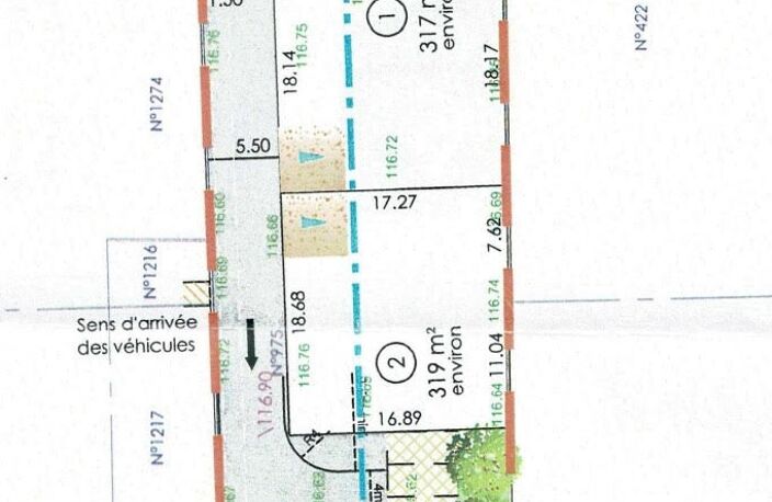 Vente Terrain à bâtir 317 m&sup2; — photo 2