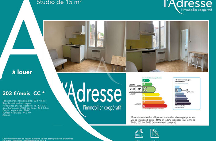 Studio 15 m²  - Jonzac Centre Ville — photo 3