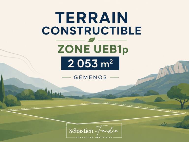 Terrain à vendre  GEMENOS (13) - Parc d'Activité de Gémenos - Zone UEB1p - terrain 2 053 m² - emprise au sol 50 % - hauteur 10 m — photo 1