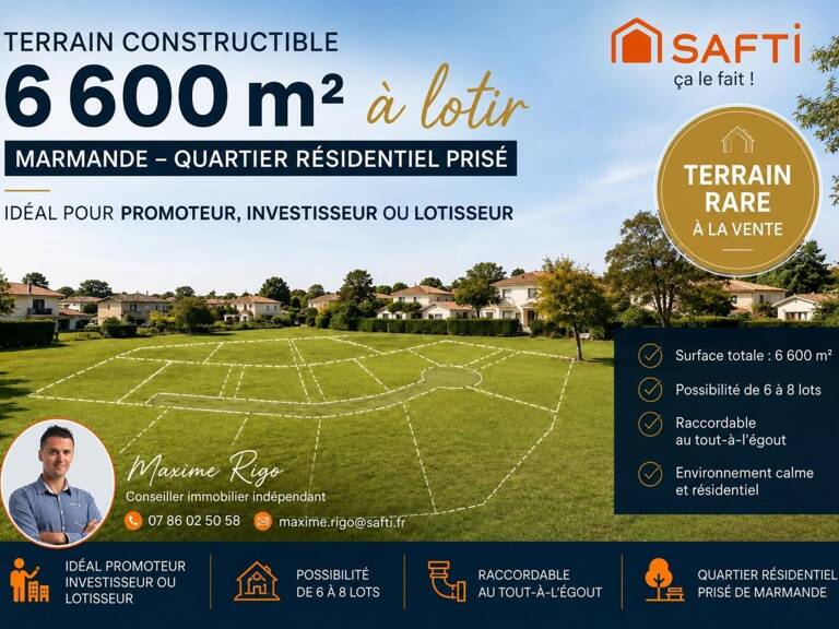 Terrain 6600m² à lotir pour 6 à 8 lots — photo 1