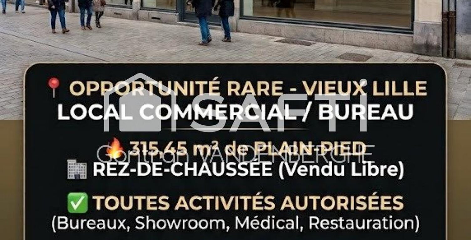 Lille - Vieux-Lille : Local d'exception 315 m² plain-pied (Toutes activités) — photo 1