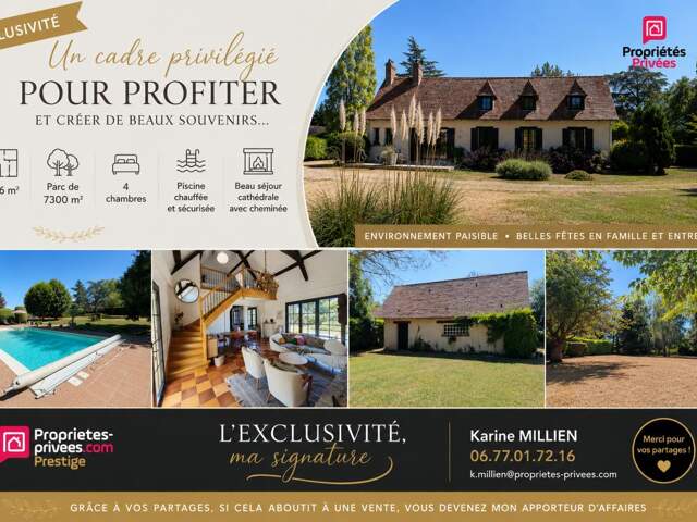 VERNEUIL D'AVRE ET D'ITON 27130 Maison individuelle - 1 étage - 4 chambres - Dépendance - Piscine chauffée et sécurisée - Terrain - 448000  HAI — photo du bien