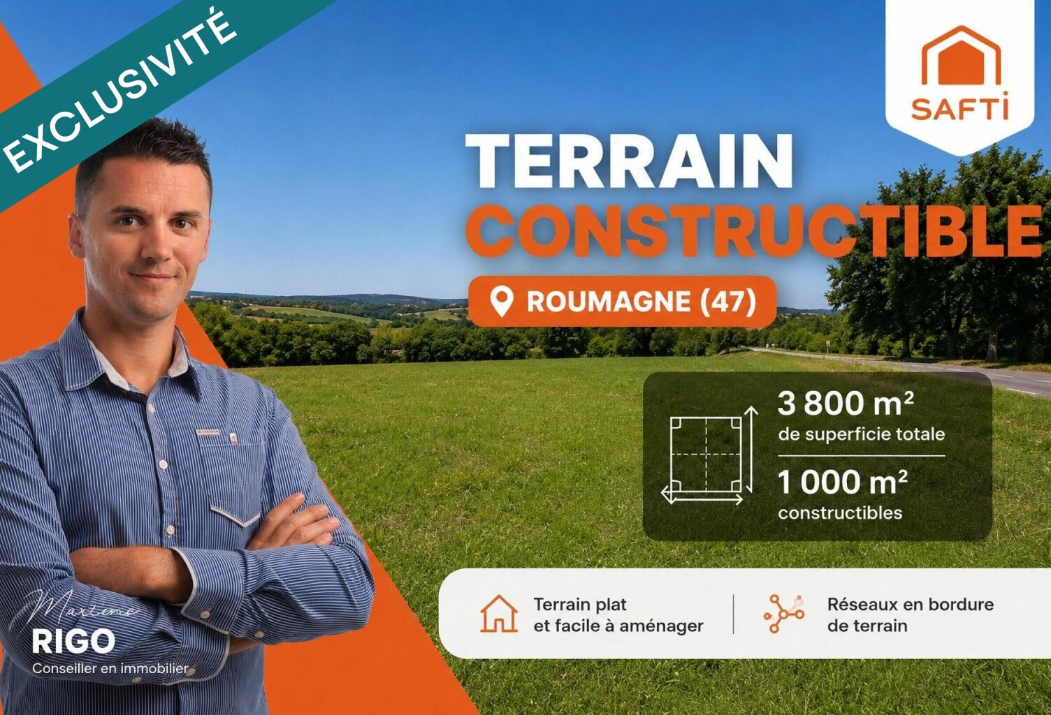 Terrain constructible à Roumagne — photo 1