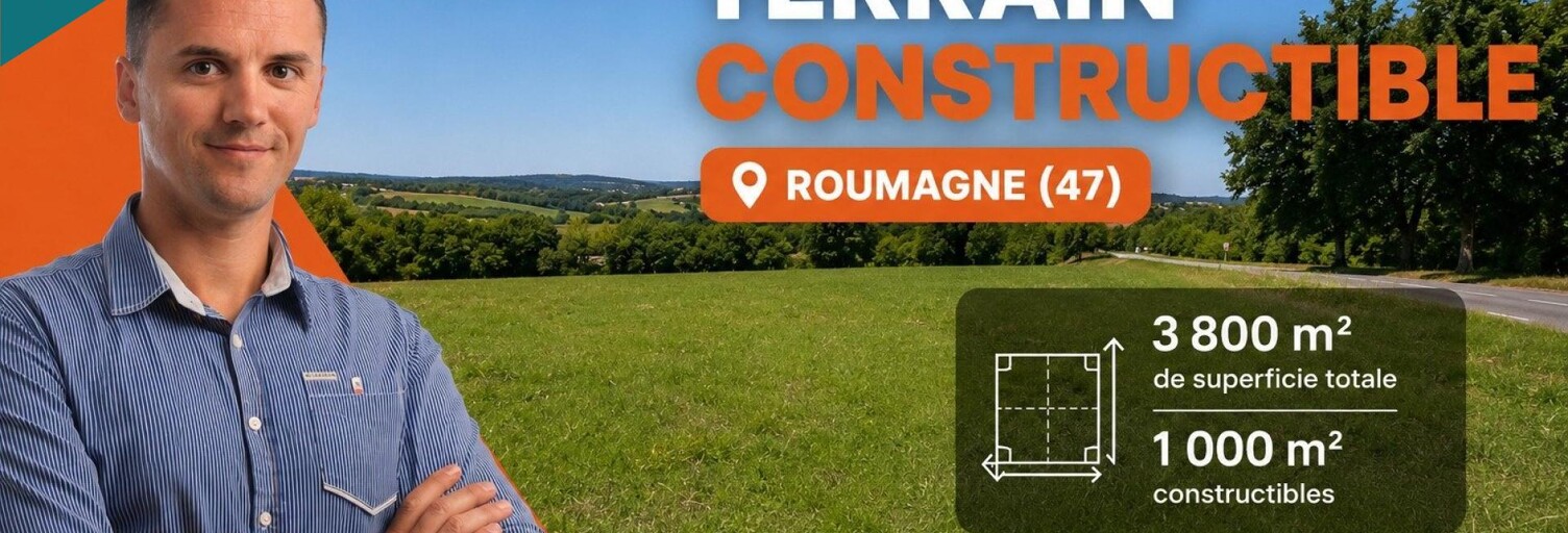 Terrain  3800 m² à vendre à Roumagne (47800)