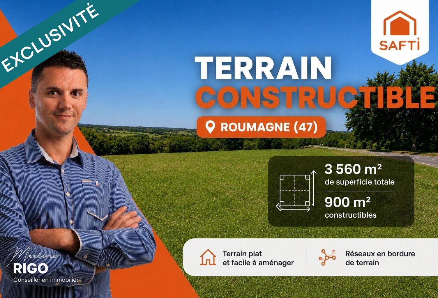 Terrain constructible à Roumagne — photo 1