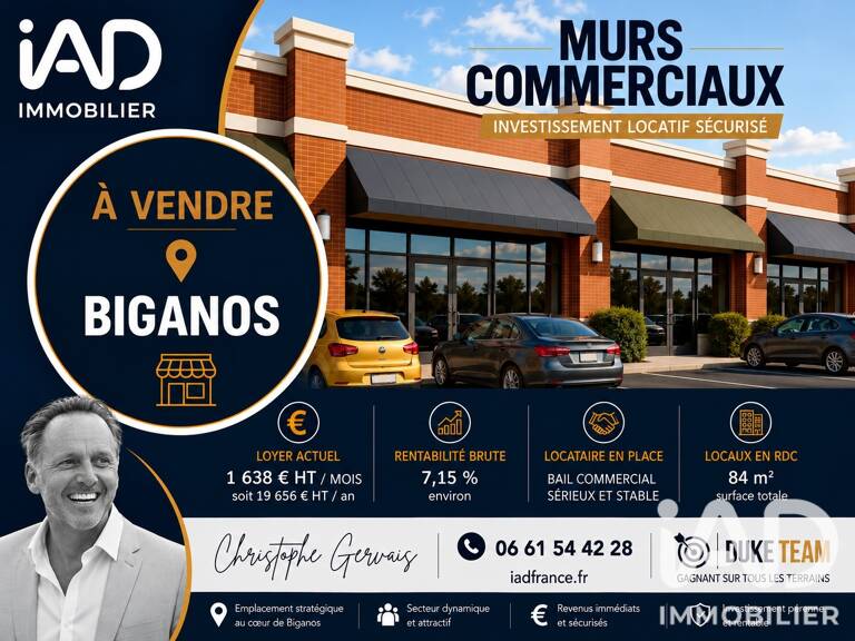 Vente Boutique/Local commercial 84 m&sup2; — photo 1