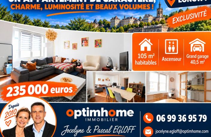 EXCLUSIVITÉ LONGWY – SUPERBE APPARTEMENT DE CARACTÈRE 105 M² – GRAND GARAGE 40,5 M² + REMISE 22 M² – ASCENSEUR — photo 3