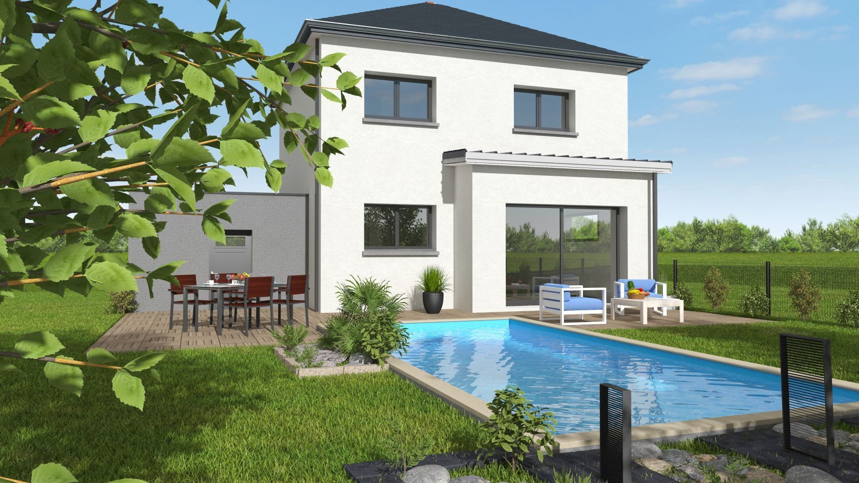Projet de construction d'une maison 102 m² avec terrain à MONTREUIL-SUR-ILLE (35)
