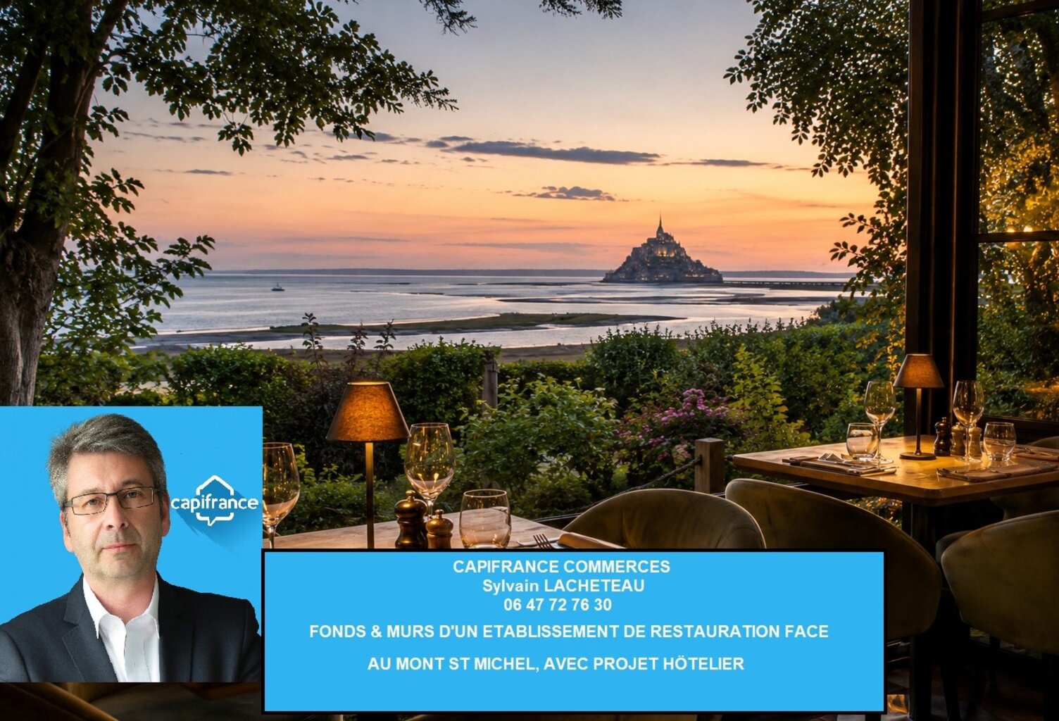 # MURS & FONDS À VENDRE RESTAURANT – SITE TOURISTIQUE D’EXCEPTION  ## Face au Mont-Saint-Michel – — photo 1