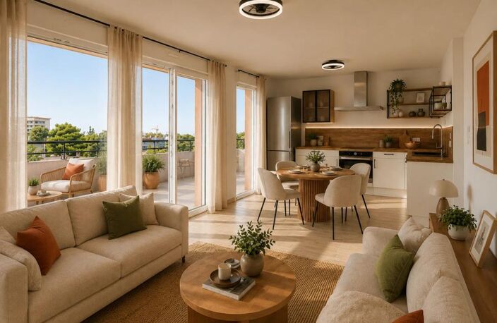 T3 dernier étage, Terrasse, vue Notre-Dame de la Garde, parking, Le Cabot Marseille — photo 4