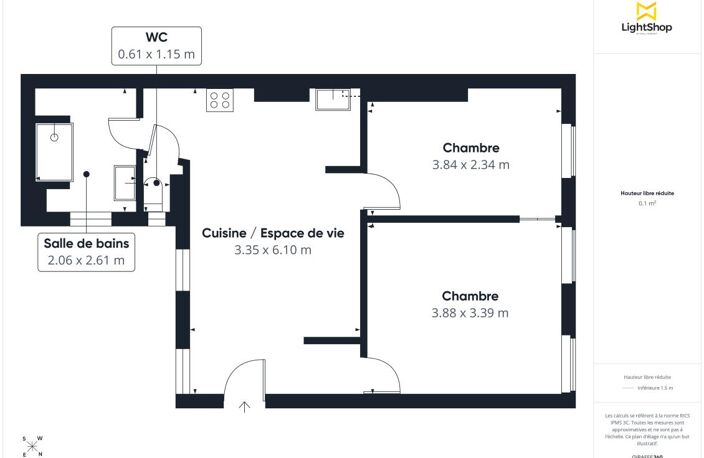 Appartement 3 pièces traversant de 50 m² - Avenue De Flandre, Paris — photo 3
