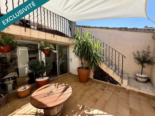 Puyvert  Maison de village de 130 m² avec deux terrasses, ateliers et vue sur le Luberon — photo du bien