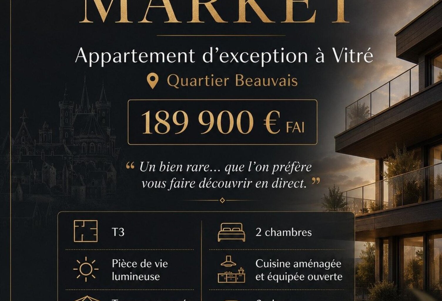 OFF MARKET VITRÉ  QUARTIER BEAUVAIS - 2 chambres — photo 1