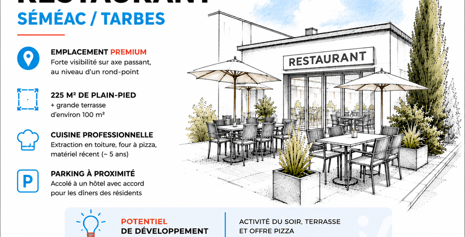 Vente Restaurant 225 m&sup2; — photo 1