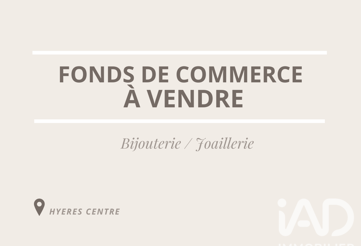 Vente Bijouterie, Horlogerie 50 m&sup2; — photo 1