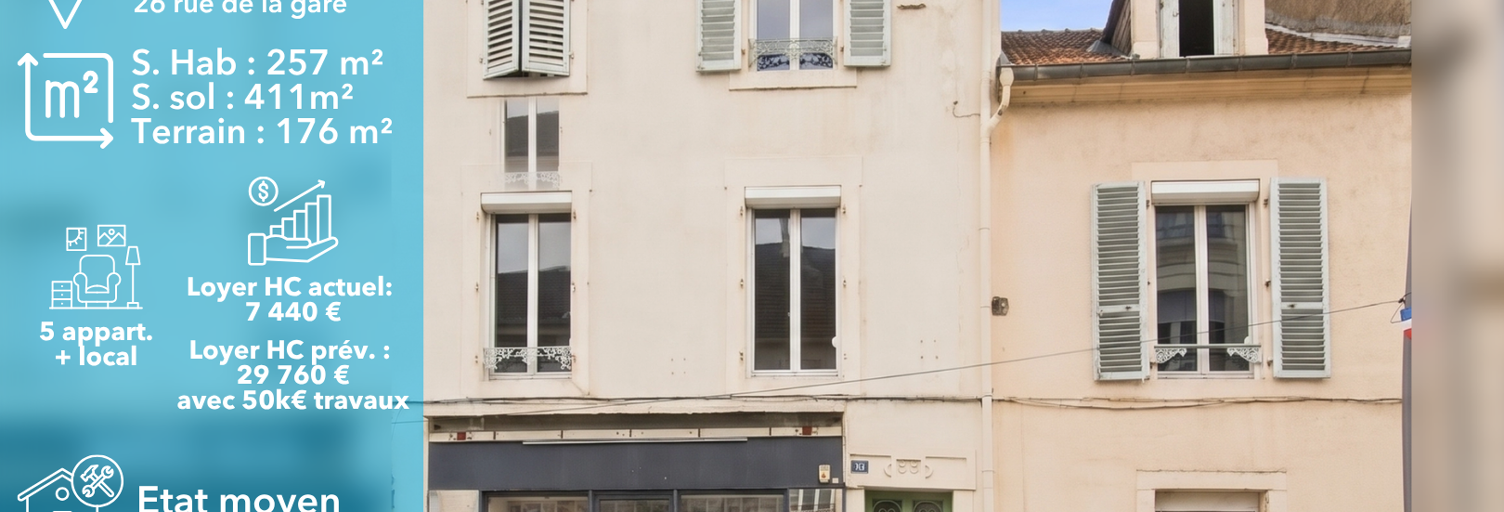 Immeuble  411 m² à vendre à Lure (70200)