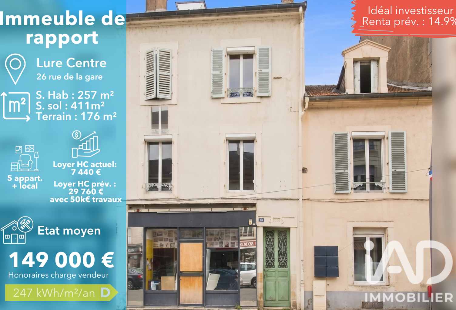 Vente Immeuble 411 m&sup2; — photo 1