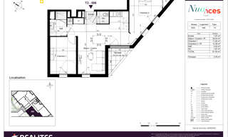 Appartement 3 Pièces 61 m² à louer à Tours (37100)