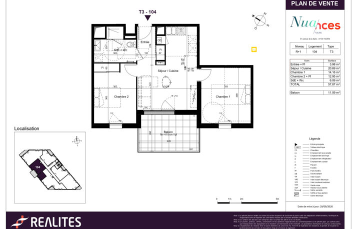 APPARTEMENT 3 PIECES TOURS NORD  - PROCHE IUT — photo 2