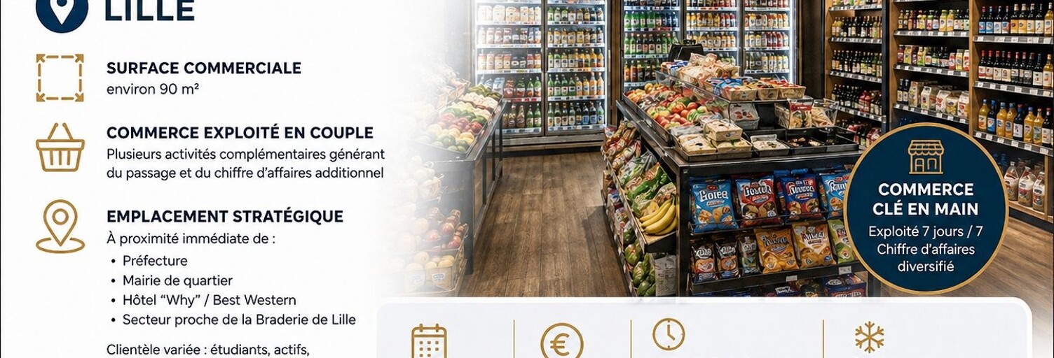 Commerce  90 m² à vendre à Lille (59000)