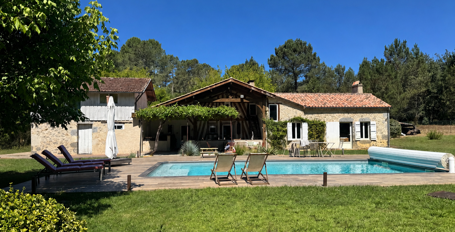 Maison landaise avec piscine — photo 1