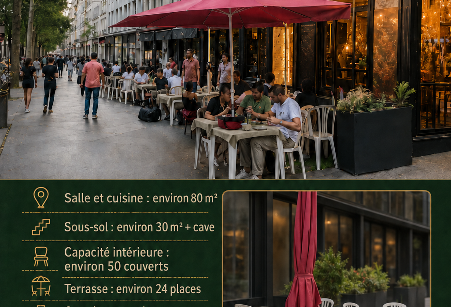 Vente Restaurant 80 m&sup2; — photo 1