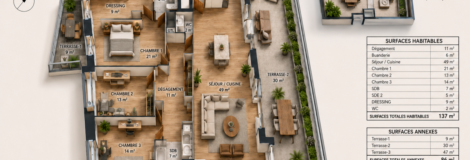 Appartement 3 Pièces 175 m² à vendre à Boulogne-Billancourt (92100)