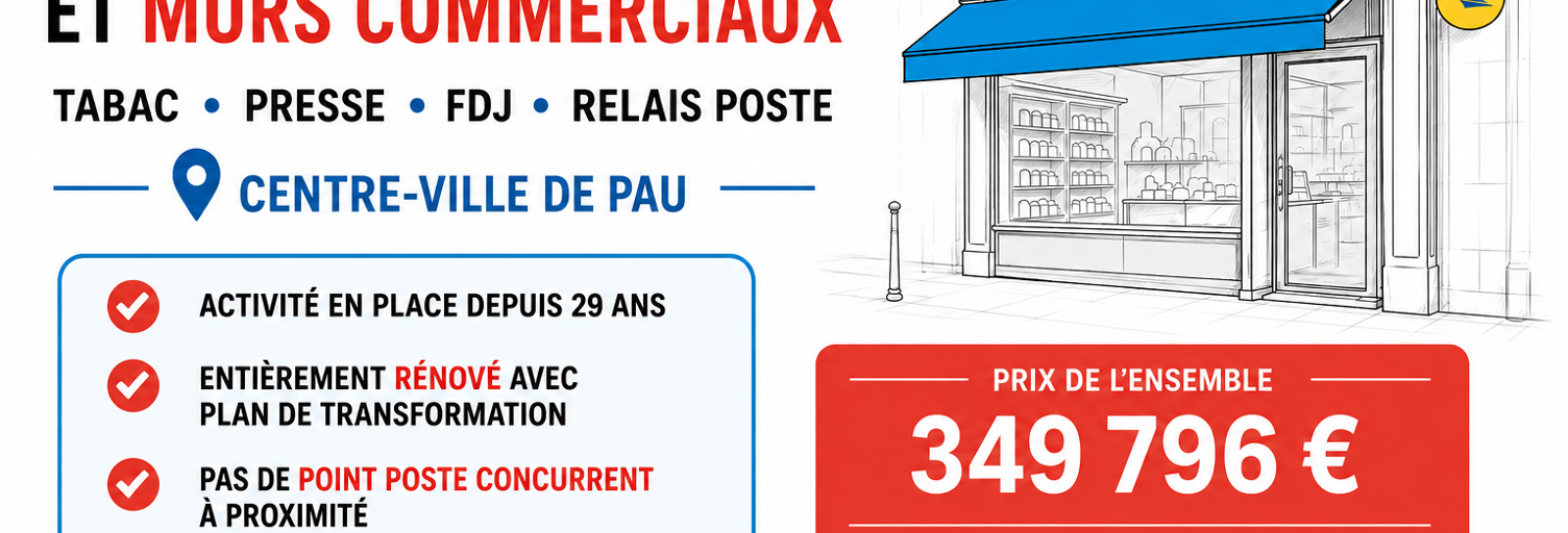 Commerce  36 m² à vendre à Pau (64000)