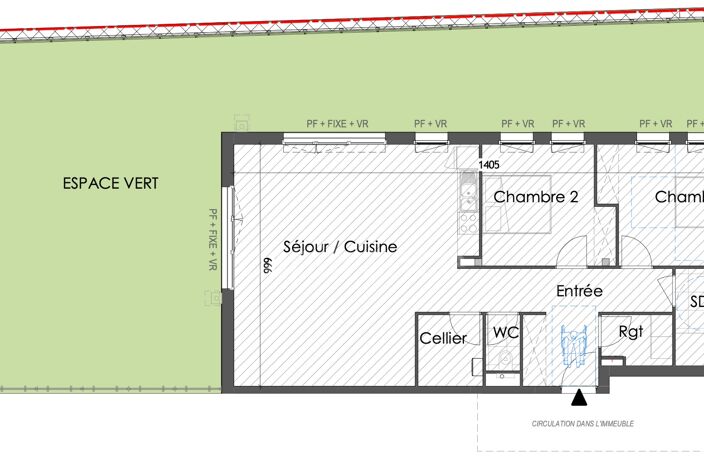 À VENDRE - WIMILLE - À 2 PAS DE LA PLAGE - APPARTEMENT REZ-DE-CHAUSSÉE - 87 M2 - 3 PIECES - ASCENSEUR — photo 2