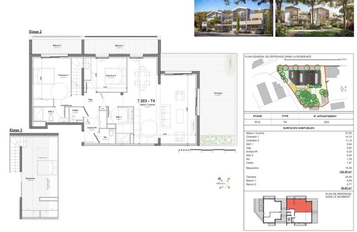 LA FRANQUI, T4 DERNIER ÉTAGE 106 M², PLAGE À PIED, TERRASSE 26 M², BALCONS ET PARKING — photo 2