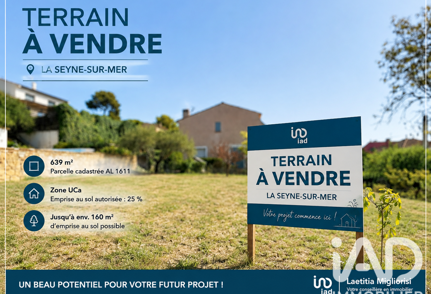 Vente Terrain 639 m&sup2; — photo 1