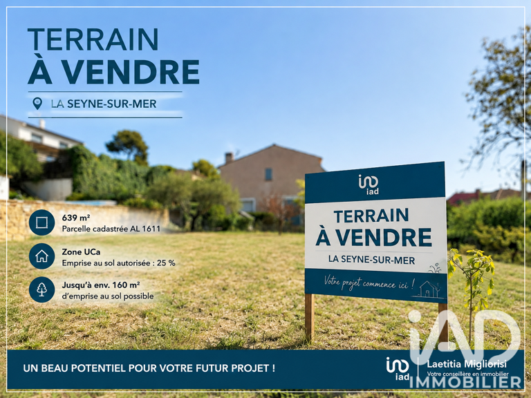 Vente Terrain 639 m&sup2; — photo 1