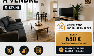 Appartement 1 Pièce 25 m² à vendre à Stains (93240)