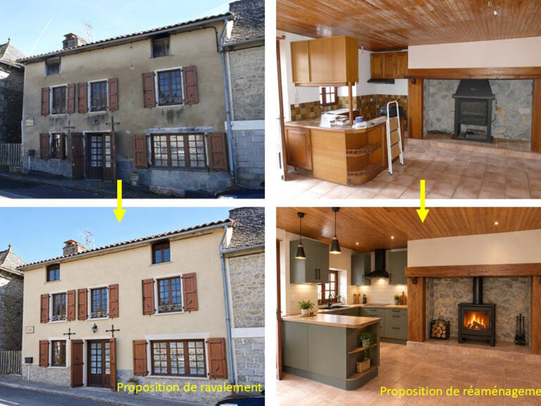 Maison en pierre avec petit jardin proche commerces et services (Puycapel-Calvinet, 15) — photo 1