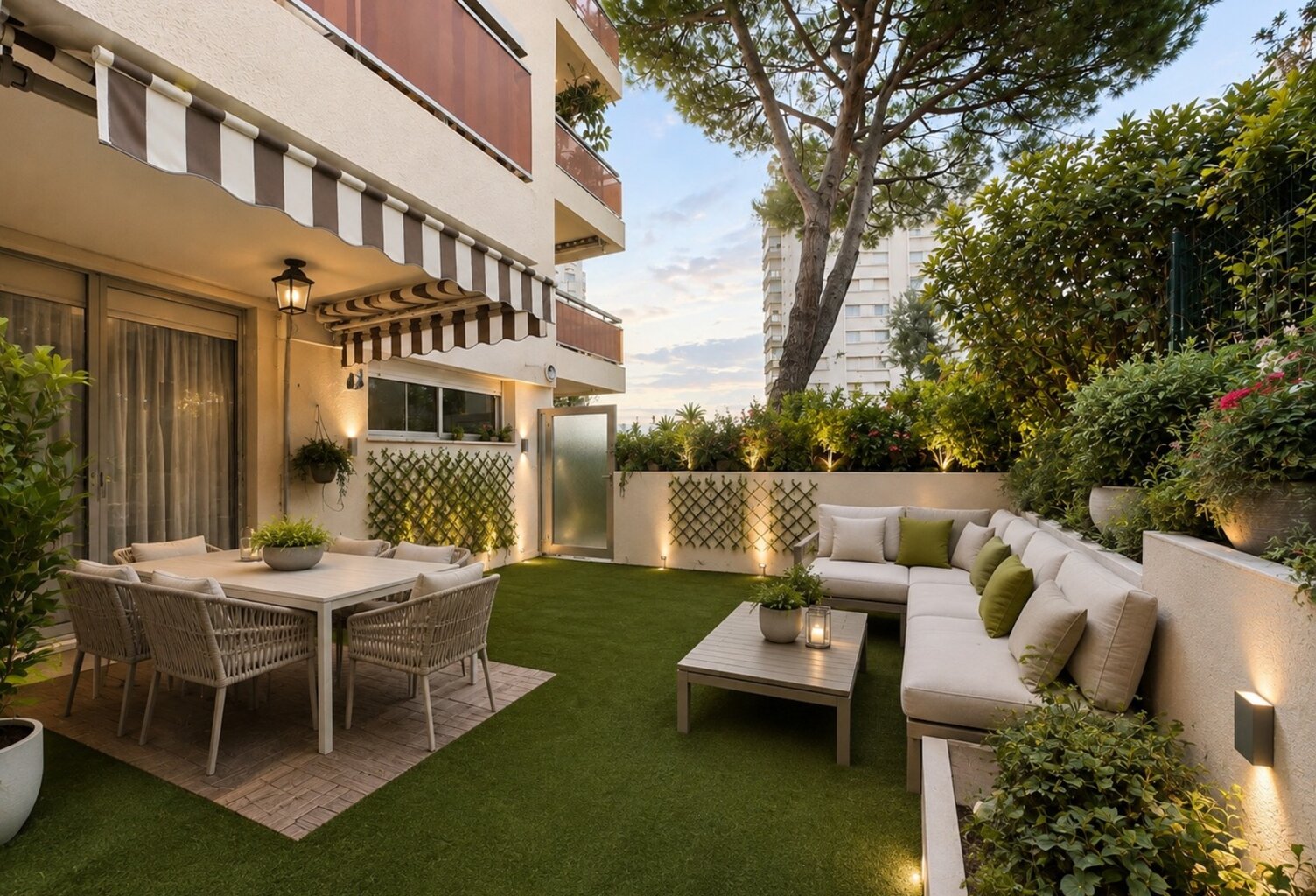 Dpt Alpes Maritimes (06), à vendre ANTIBES Appartement T3 65 m² – Rez-de-jardin, terrasse 40 m² et piscine — photo 1