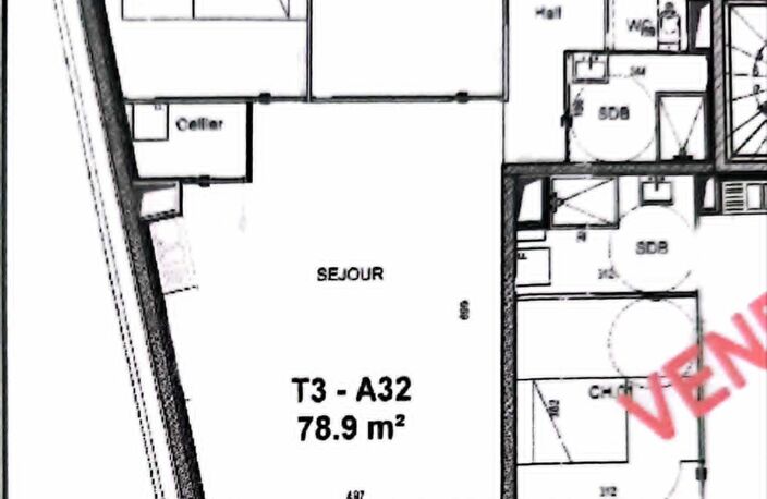 Appartement R+3-2chambres-78.90m² — photo 2