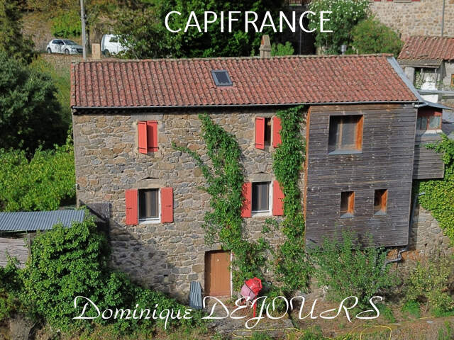 Ardèche, St Sauveur de Montagut, dans la vallée de l'Eyrieux maison en pierres et une annexe pour atelier ou projet studio indépendant — photo du bien