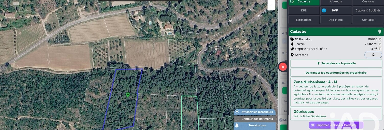 Terrain  7902 m² à vendre à Lorgues (83510)