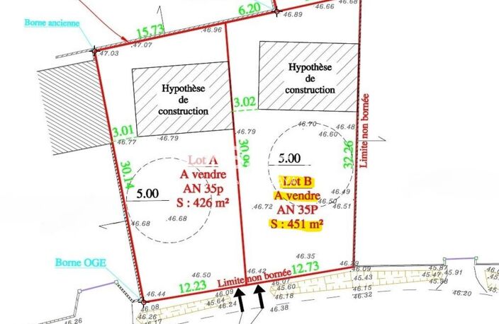Terrain à vendre à SAINT-ANDRE-DE-CUBZAC 33240 - 451 m² « Libre de Constructeur » — photo 2