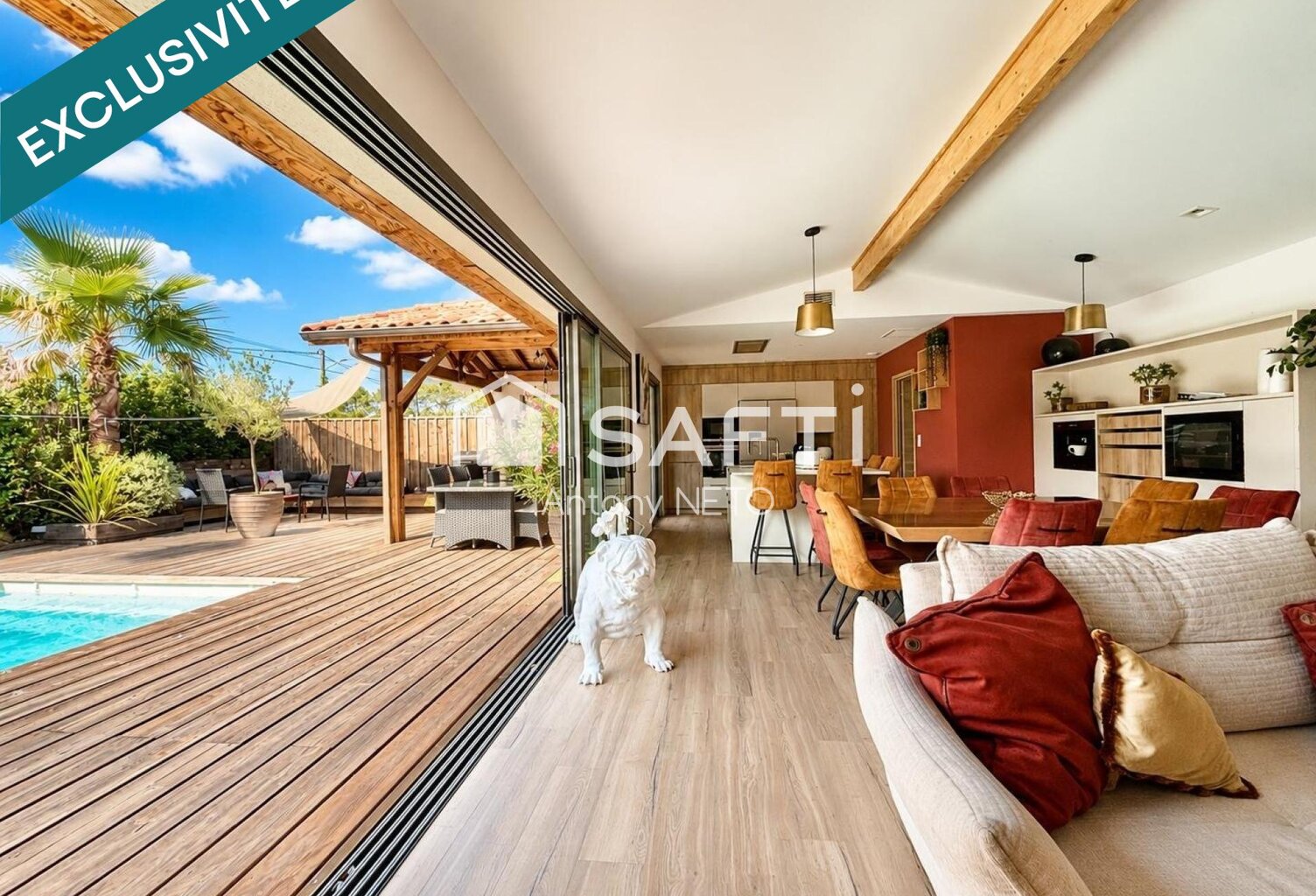 Villa contemporaine à vendre, 3 chambres, Piscine, Gujan-Mestras. — photo 1