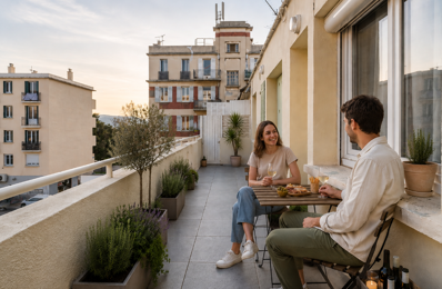 Studio lumineux 27 m2   Marseille 8ème   Sainte-Anne — photo du bien